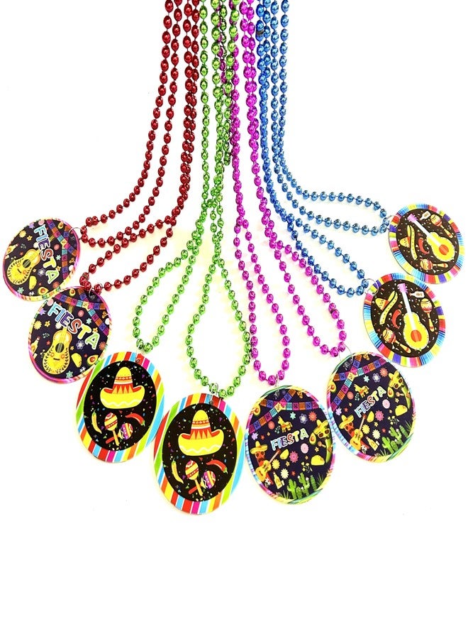 GZYSSL 16 Pcs Cinco de Mayo Bead Nckelaces Mexican Necklaces Party Favors Decorations Cinco de Mayo Fiesta Medal Beads Necklaces Carnival Party Supplies - Image 1